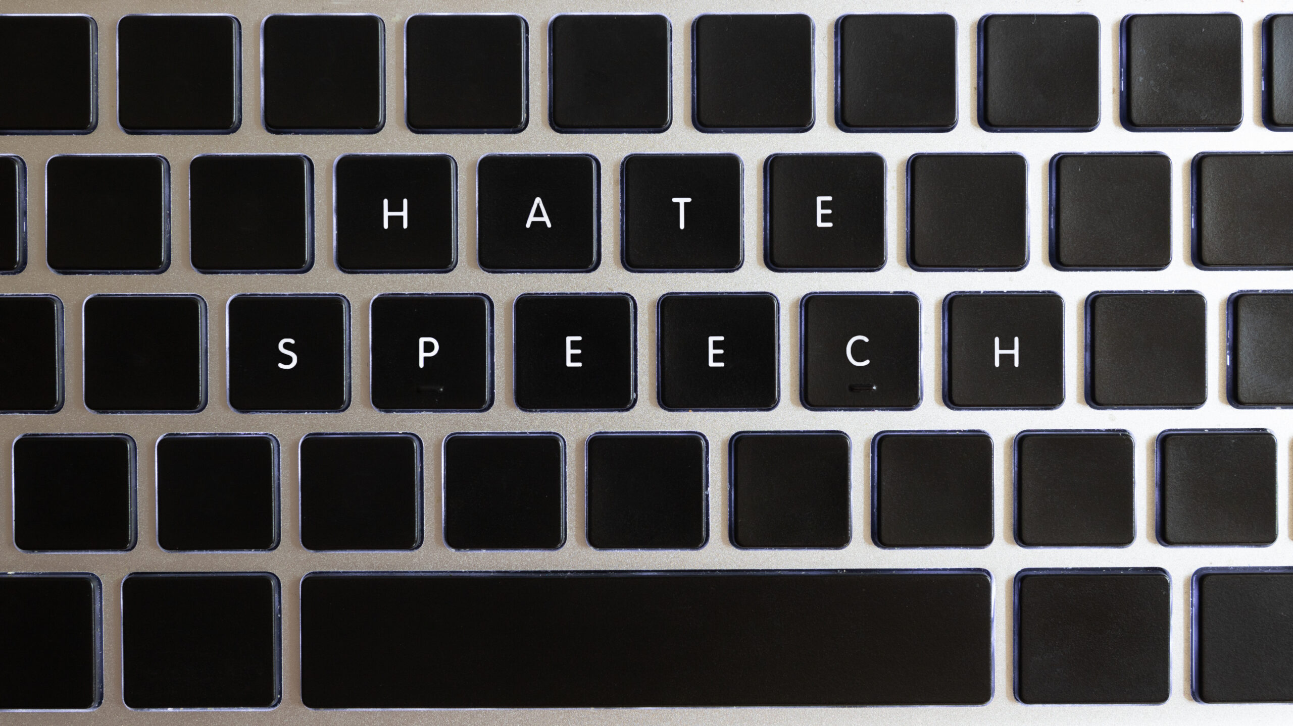 Concept,Of,Problems,Of,Today,Internet.,Hate,Speech,Caption,Isolated